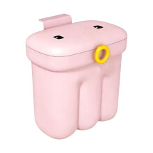 9" Kitchen Compost Bin with Lid, Wall-Mount/Countertop, Pink – Compatible with Standard Bags