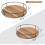 Συσκευασία 2 τεμαχίων από ξύλο ακακίας Lazy Susan 9" & 10" με ατσάλινα πλαϊνά – Συμβατά με 4