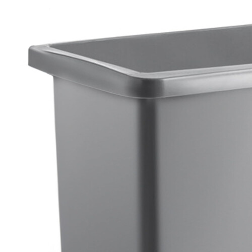 23 Gallon Gray Slim Tall Plastic Trash Can for Kitchen and Use 2