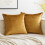 Capa de almofada decorativa em veludo dourado escuro, 40x40 cm (16x16 polegadas) 1