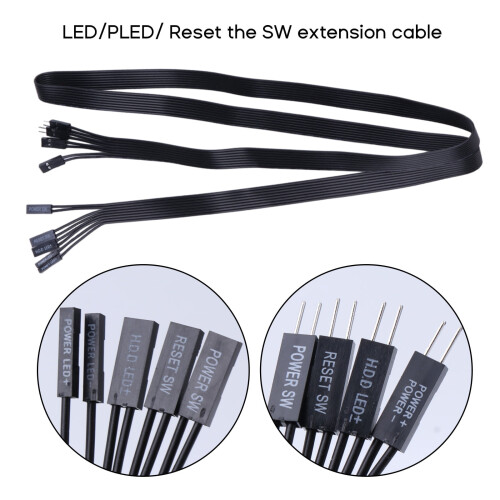 Câble d'extension pour carte mère LED/PLED/bouton de réinitialisation/interrupteur d'alimentation 20/30/50/100 cm 1