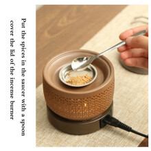 2X Electronic Aromatherapy Electric Incense Burner Essential Oil Night Light 220V Timing Temperature Adjustment,S