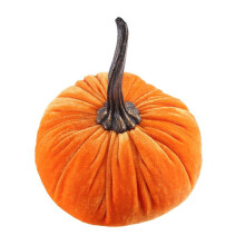 Grote Fluwelen Pompoenen voor Decoratie, Handgemaakte Kunstmatige Oogstpompoenen, Herfst Halloween Thanksgiving Huisdecoratie (Oranje)