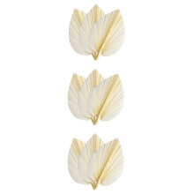 Large White Dried Leaves - Premium Quality - 9 Pcs Elegant Modern Boho Home & Wedding Decor - Wall Art