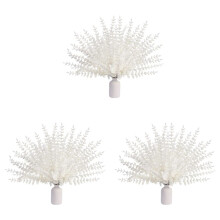 White Artificial Eucalyptus Stems,108Pcs Faux Eucalyptus Branches Leaves for Floral Arrangement Wedding Bouquet Decor