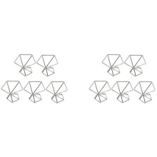 Pack 10 Air Plant Holder Air Plants Holders Tillandsias Display Air Purifying Plant Container Air Fern Stand, Silver