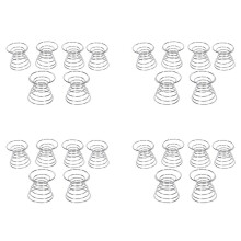 24 Pieces Air Plant Stand Airplant Container Tillandsia Holder Stainless Steel Plant Display Racks Air Pineapple Base