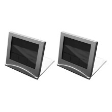 2X Reiswekker, Digitale LCD Display Bureau Opvouwbare Klokken met Snooze Achtergrondverlichting Temperatuur Datum Timer 12/24Hr