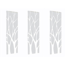 3X 3D Acryl Baum Spiegel Wandaufkleber Abnehmbare DIY Kunst Aufkleber Wohnkultur Wandbild 100X28 CM