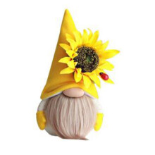 Bee Gnome Spring Sunflower Doll Decor, Handmade Bumble Plush Faceless Doll Ornaments, Bedroom Desktop Gnomes Ornaments B