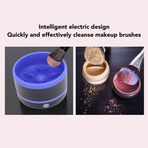 Electric Makeup Brush Cleaner Machine, Deep Cleansing, Portable Blue 2