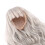 Long Curly Doll Wig Silver Gray 7.3-8.3in Head Replacement 6