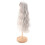 Long Curly Doll Wig Silver Gray 7.3-8.3in Head Replacement 12
