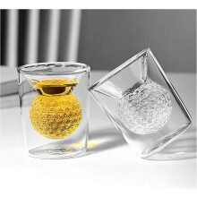 Golfbal whiskyglazen set van 2