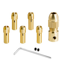 6-teiliges Bohrfutter-Set aus Metall, passend für kleine elektrische Bohrer (0,5–3 mm).