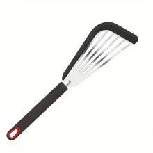 Spatule à poisson en silicone, fine et ajourée, résistante à la chaleur et flexible – Compatible avec les ustensiles de cuisine antiadhésifs
