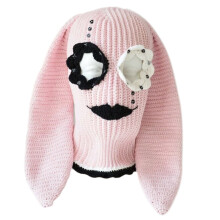 Lustige gehäkelte Mütze mit langen Ohren für Damen und Herren – perfekt als Foto-Requisite, Cosplay- oder Halloween-Party-Accessoire