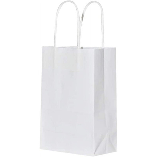 100 Sacolas de Presente Kraft Multicoloridas com Alças 13,3 x 8,3 x 20,3 cm 2