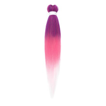 2 piezas de cabello trenzado preestirado de 42 pulgadas de largo, color morado. Cabello trenzado preestirado.
