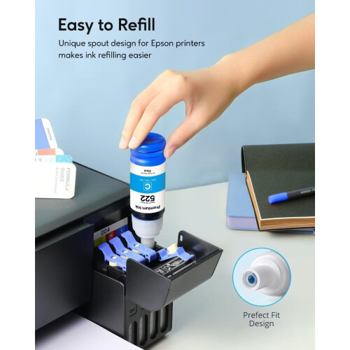 Epson 522 yhteensopivaa mustepulloa, 4 pullon pakkaus 2