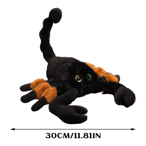 Jucărie de pluș scorpion gri de 30 cm, moale, de colecție 1