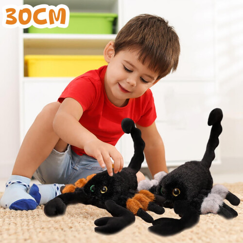 Jucărie de pluș scorpion gri de 30 cm, moale, de colecție 2