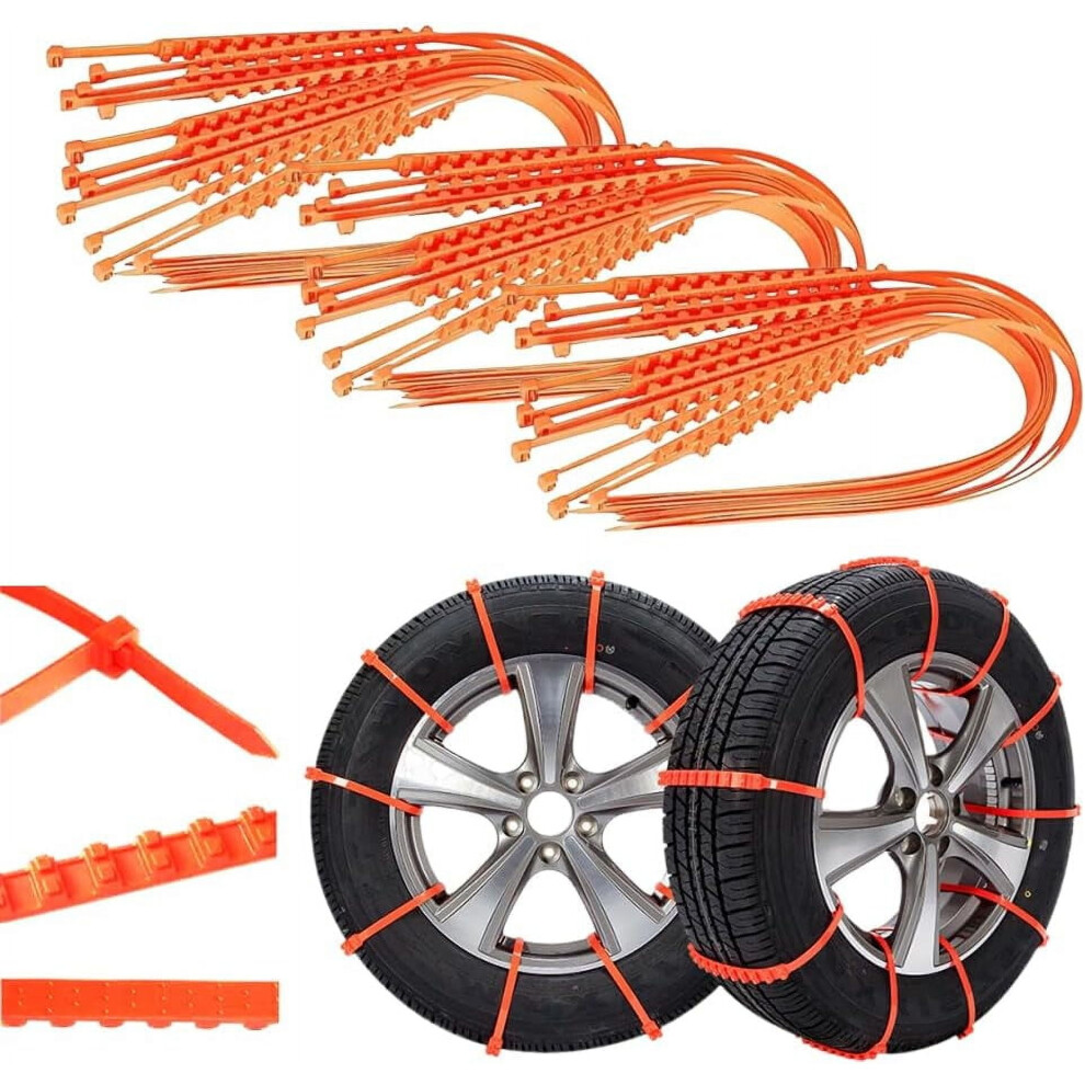 Reusable Anti-Snow Chains, 2026 Upgrade, Portable Winter Tire Chains For Pickup Trucks & Suvs, Compatible With Standard Tires (30Pcs) 9152228429345