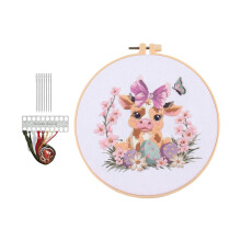 Easter Embroidery Kits for Beginners & Adults – Flowers, Rabbit Designs, Counted Cross Stitch Hobbies Set for Women, Compatible with Standard