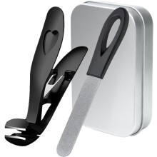 Dicke Nagelknipser für Senioren, kompatibel mit scharfen Edelstahlklingen, ergonomisches Zehennagelknipser-Set (Schwarz)