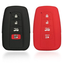2 buc Huse Cheie Inteligentă din Silicon cu 4 Butoane pentru Toyota Camry, RAV4, C-HR, Prius, Avalon, Corolla – Compatibile cu Modelele