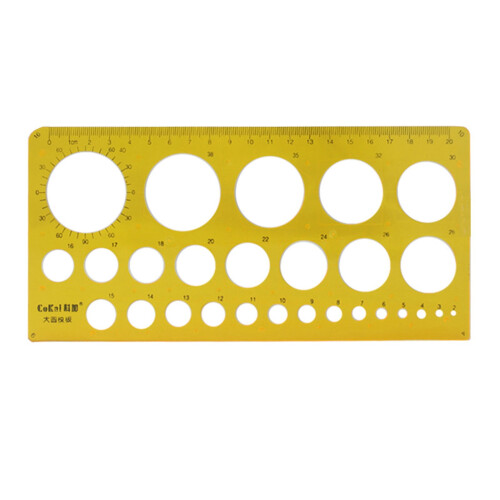 Geometric Drawing Template Drafting Stencil Measuring Tool Plastic Ruler for Architecture Office Study Design Building 2