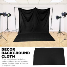 Black Photography Background Cloth 1-Pack Backdrop Fabric for Home and Friends Use