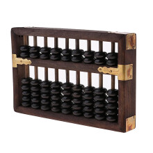 Chinese Soroban Abacus Counting Frame Made of Wood, Calculation Aid Mathematics