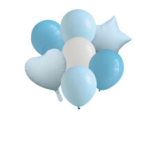 ballons en aluminium en forme de cœur (4 couleurs bleues et blanches assorties) pour la Saint-Valentin, une demande en mariage, un mariage –