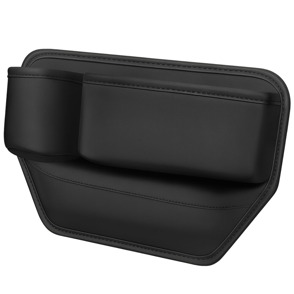 Car Seat Gap Filler Organizer With Cup Holders And Card Black 908436159517