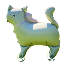 Ballons animaux marcheurs génériques – Ensemble de ballons en aluminium 4D de 80 cm (31,5 pouces) représentant un chat, un chien, un tigre ou un