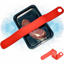 Silikonupptiningsband för kött, frukt, grönsaker, 182 tum, röd