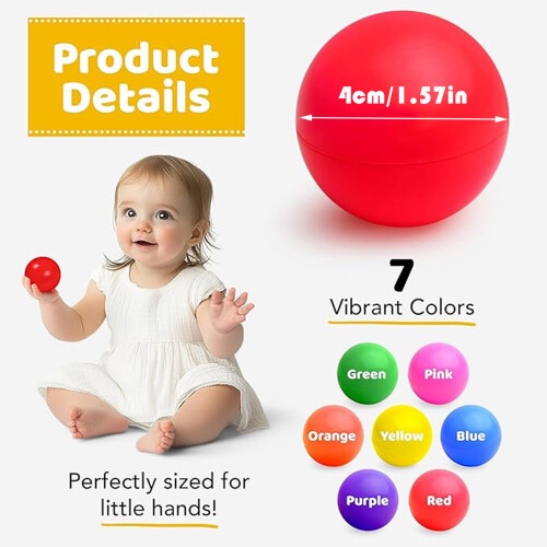 4CM200PCS Μπάλες παιχνιδιού για παιδιά, μαλακή μπάλα ωκεανού για γυμναστήριο, πισίνα, 1