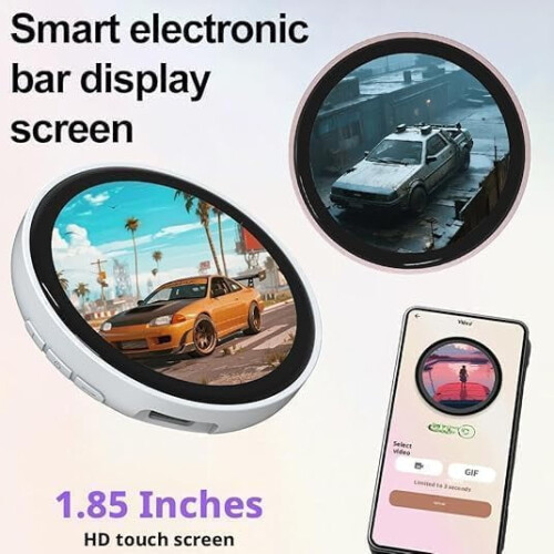 Spilla digitale intelligente con schermo touch da 1,8" e clip magnetica 1