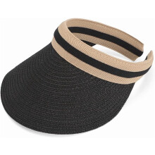Chapeau de soleil d'été pour femme, visière de plage portable, chapeau de paille à nœud papillon