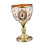 Embossed Water Goblet Drinking Cup Collection Reusable Tableware Metal Cup Mini Gold White 2