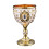 Embossed Water Goblet Drinking Cup Collection Reusable Tableware Metal Cup Mini Gold White 3