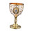 Embossed Water Goblet Drinking Cup Collection Reusable Tableware Metal Cup Mini Gold White 7