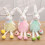 Easter Bunny Plush Decor Rabbit 17.3 inch Standing Sitting 6