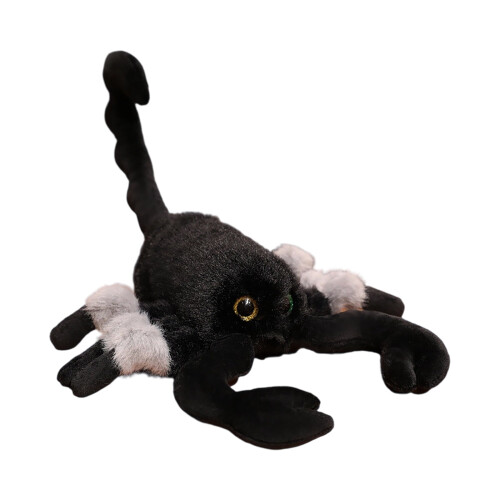 Jucărie de pluș scorpion gri de 30 cm, moale, de colecție