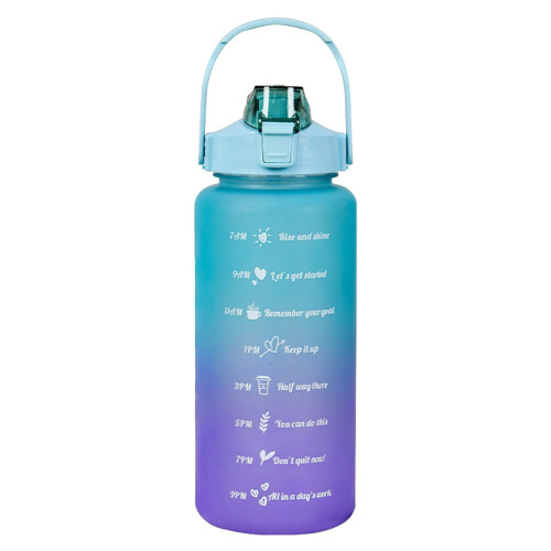 Μπουκάλι νερού AuroraX64oz με καλαμάκι, αδιάβροχο κύπελλο ταξιδιού για απώλεια βάρους