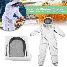Bee Suit without Gloves, Sting-Proof Beekeeper Suit for Men & Women, Wasp Protection Coveralls, Compatible with XXL