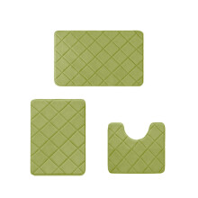 Tapis de toilette en mousse à mémoire de forme Yoloke en forme de U – Doux, ultra-absorbant, antidérapant, lavable en machine, séchage rapide,