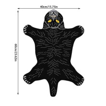 Tapis léopard 60 x 40 cm en microfibre imitation animaux, tapis de bain antidérapant style vintage pour douche, baignoire, salon, cuisine