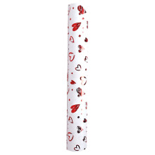 1pc Valentine's Day Foil Heart Wrapping Paper Roll, 16.92" x 9.84ft – DIY Crafts, Gifts, Wedding (Compatible with standard wrap tools)